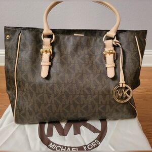 Michael Kors Brown Signature Tote Bag